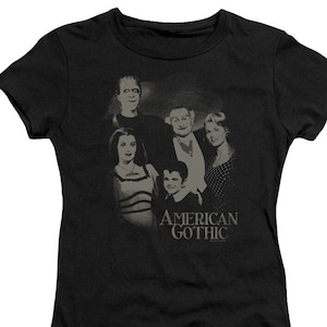 The Munsters American Gothic Woman&#39;s and Juniors Black Shirts