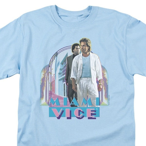 Miami Vice Miami Heat Adult Light Blue Shirts