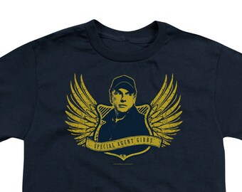 NCIS Special Agent Gibbs Wings Kid's Navy Shirts