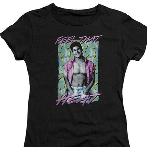 Saved By The Bell Feel That Heat Woman&#39;s and Juniors Black Shirts