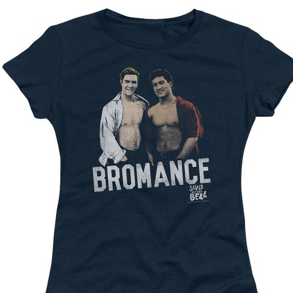 Saved By The Bell Bromance Woman's and Juniors Navy Shirts