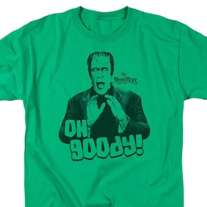 The Munsters Herman Oh Goody Kelly Green Shirts