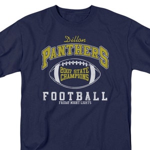 Friday Night Lights Dillon Panthers 2007 State Champions Adult Navy Blue Shirts