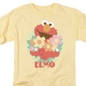 Sesame Street Elmo Flowers For You Banana Shirts