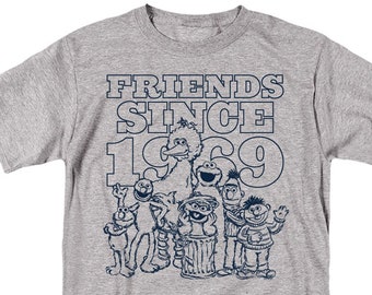 Sesame Street Friends Since 1969 Athletic Heather Shirts