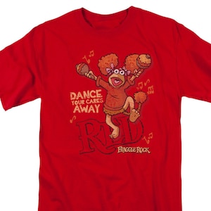Fraggle Rock Dance Your Cares Away Red Shirts