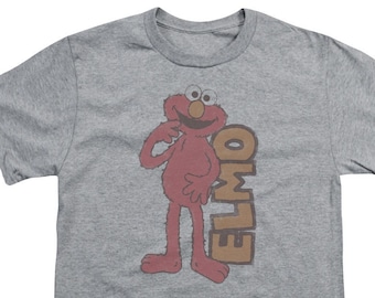 Sesame Street Vintage Elmo Kid's Athletic Heather Shirts