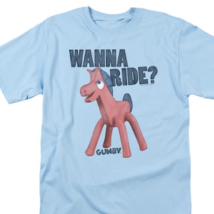 Gumby Wanna Ride Light Blue Shirts
