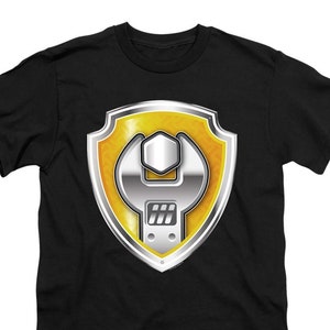 Paw Patrol Rubble Badge Youth Black Shirts