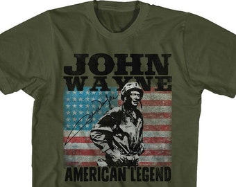 John Wayne American Legend Olive Green Shirts