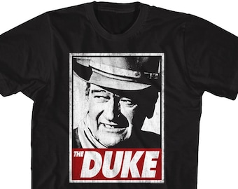 John Wayne The Duke Logo Black Shirts