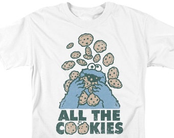 Vintage 90s Cookie Monster Just Eat It Nike Parody Tshirt