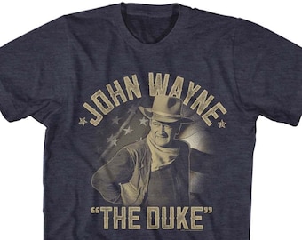 John Wayne The Duke Heather Navy Blue Shirts