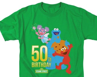 Sesame Street 50th Birthday Kelly Green Shirts