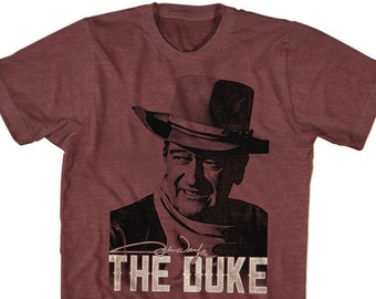 John Wayne The Duke Heather Maroon Shirts