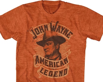 John Wayne Banner Logo Heather Orange Shirts