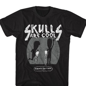 Beavis and Butt-Head Skulls Black T-Shirt: Officially Licensed