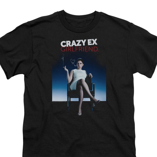 Crazy Ex-Girlfriend Rebecca Smoking Heart Kid's Black Shirts