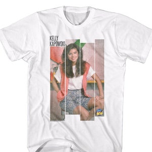 Saved By The Bell Vintage Kelly Kapowski Photo White Shirt
