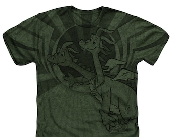 Dragon Tales Dragon Flight Camisa verde militar jaspeado