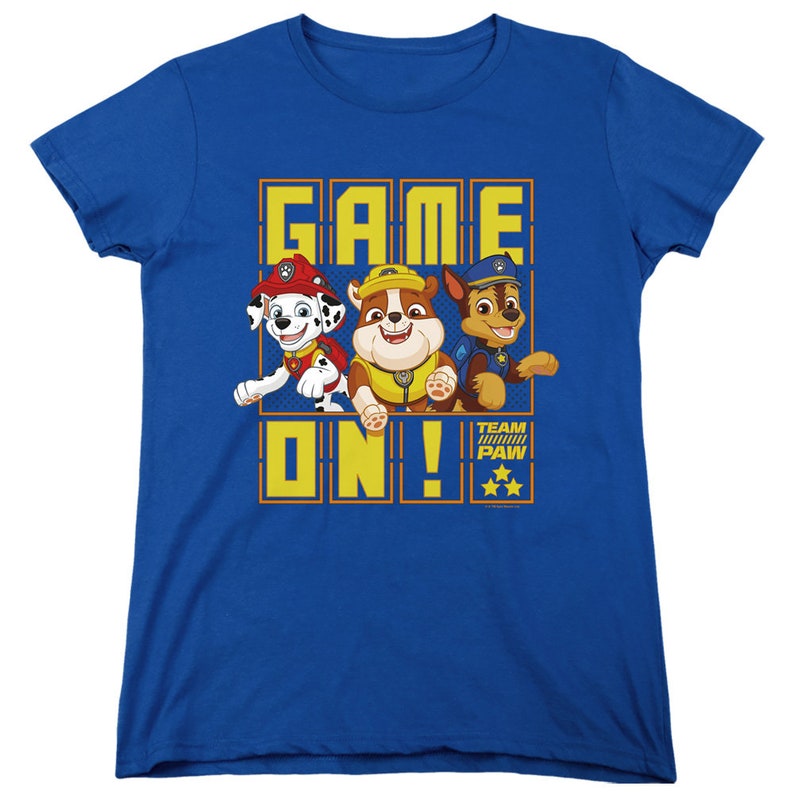 Rubble Running Paw Patrol Game on Royal Blue Shirts - Etsy