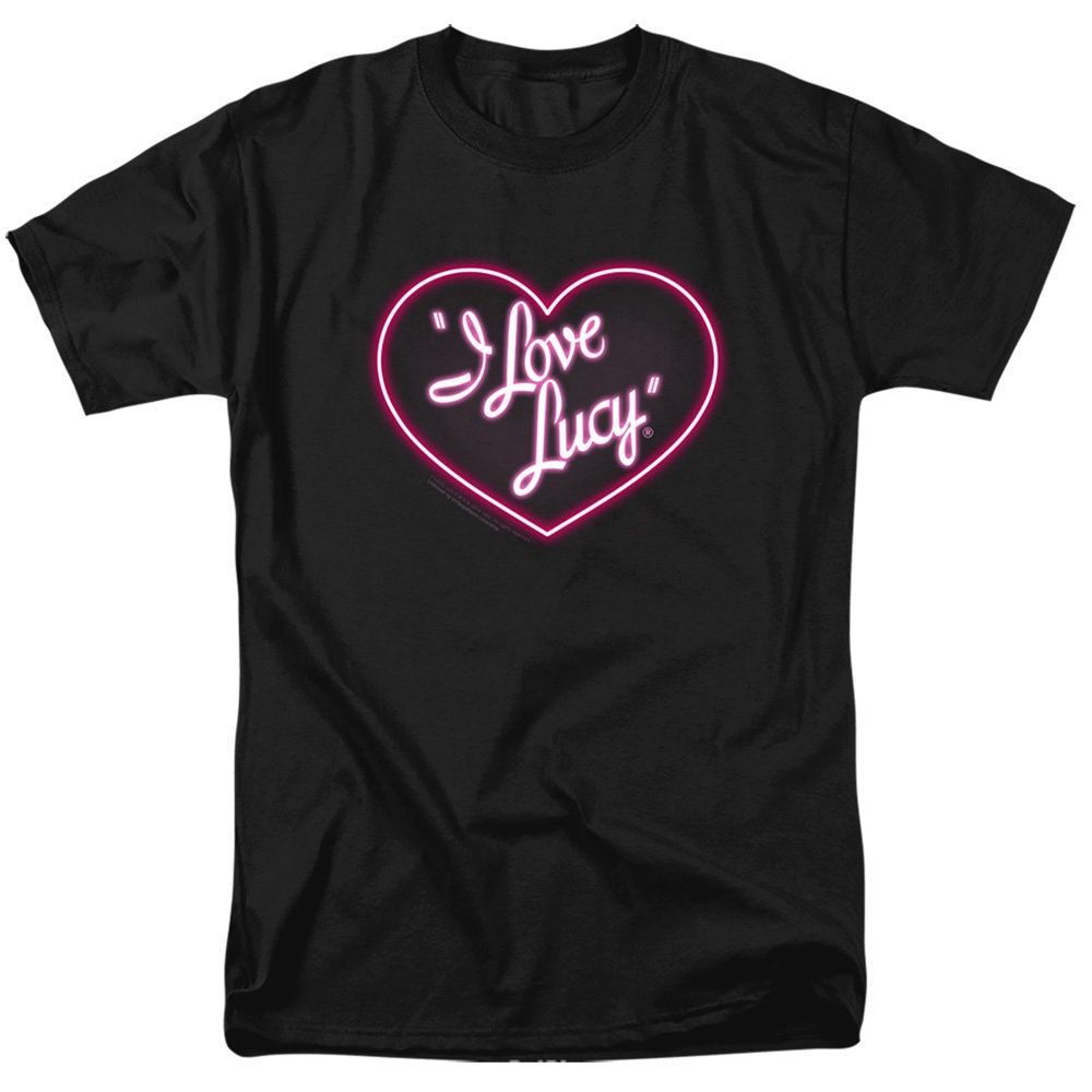 I Love Lucy Neon Logo Adult Black Shirts | Etsy
