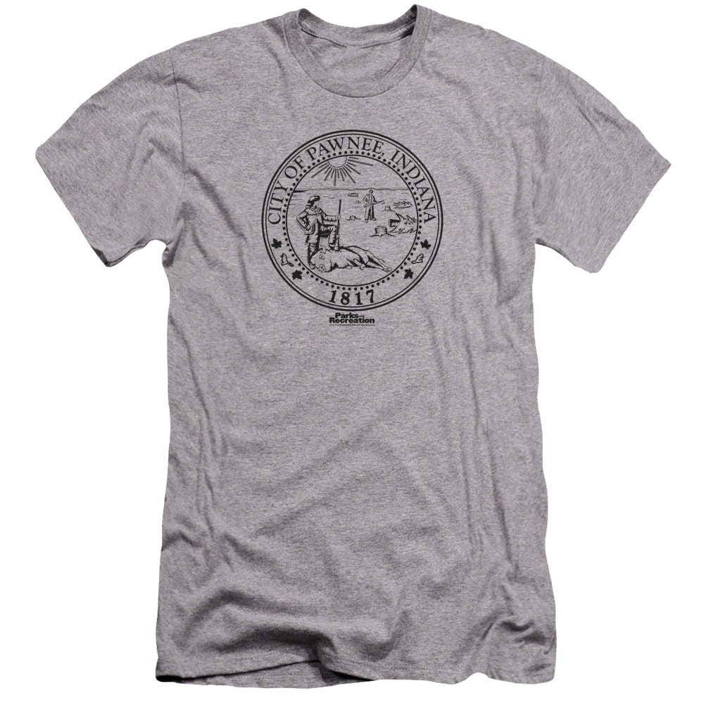 Parks & Recreation Pawnee Seal Athletic Heather Shirts | Etsy