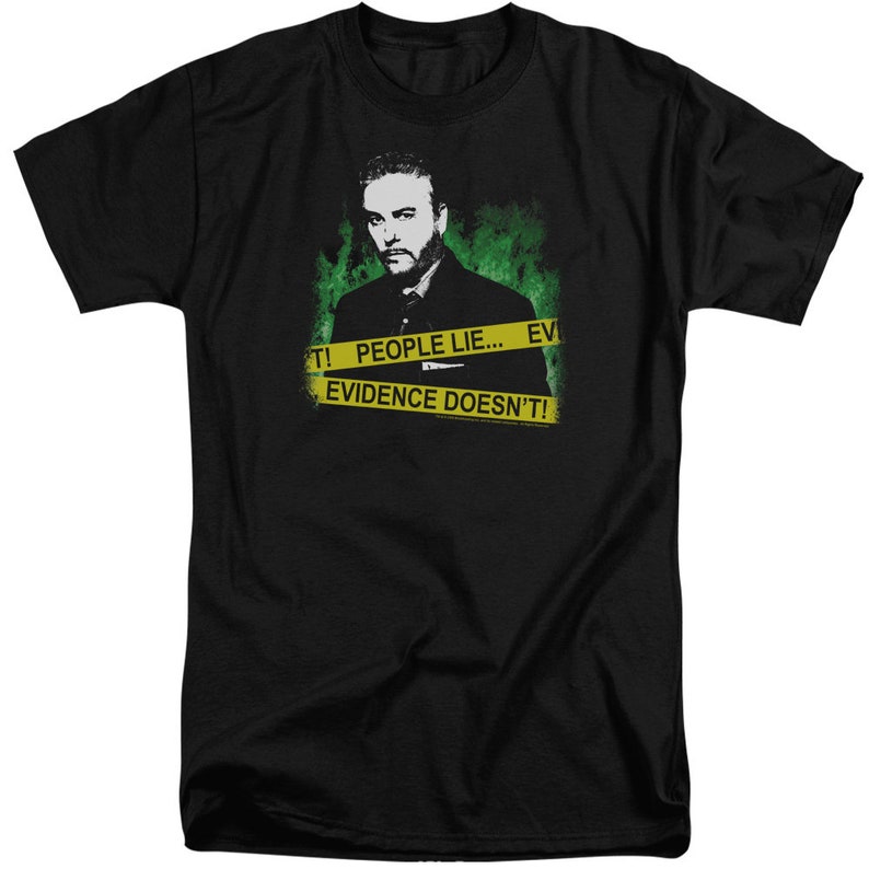 CSI Gil Grissom People Lie Black Shirts image 2
