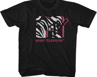 MTV Zebra Logo Black Shirts - Etsy
