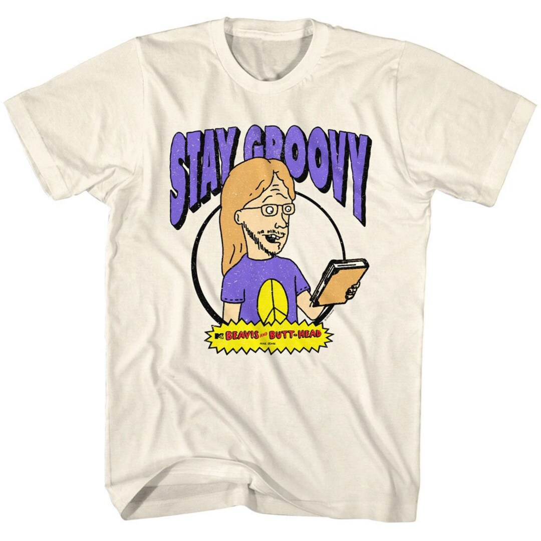 Beavis and Butt-head Stay Groovy Adult Natural Shirt - Etsy