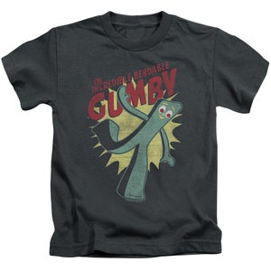 Gumby the Incredible Bendable Kid's Charcoal Shirts - Etsy