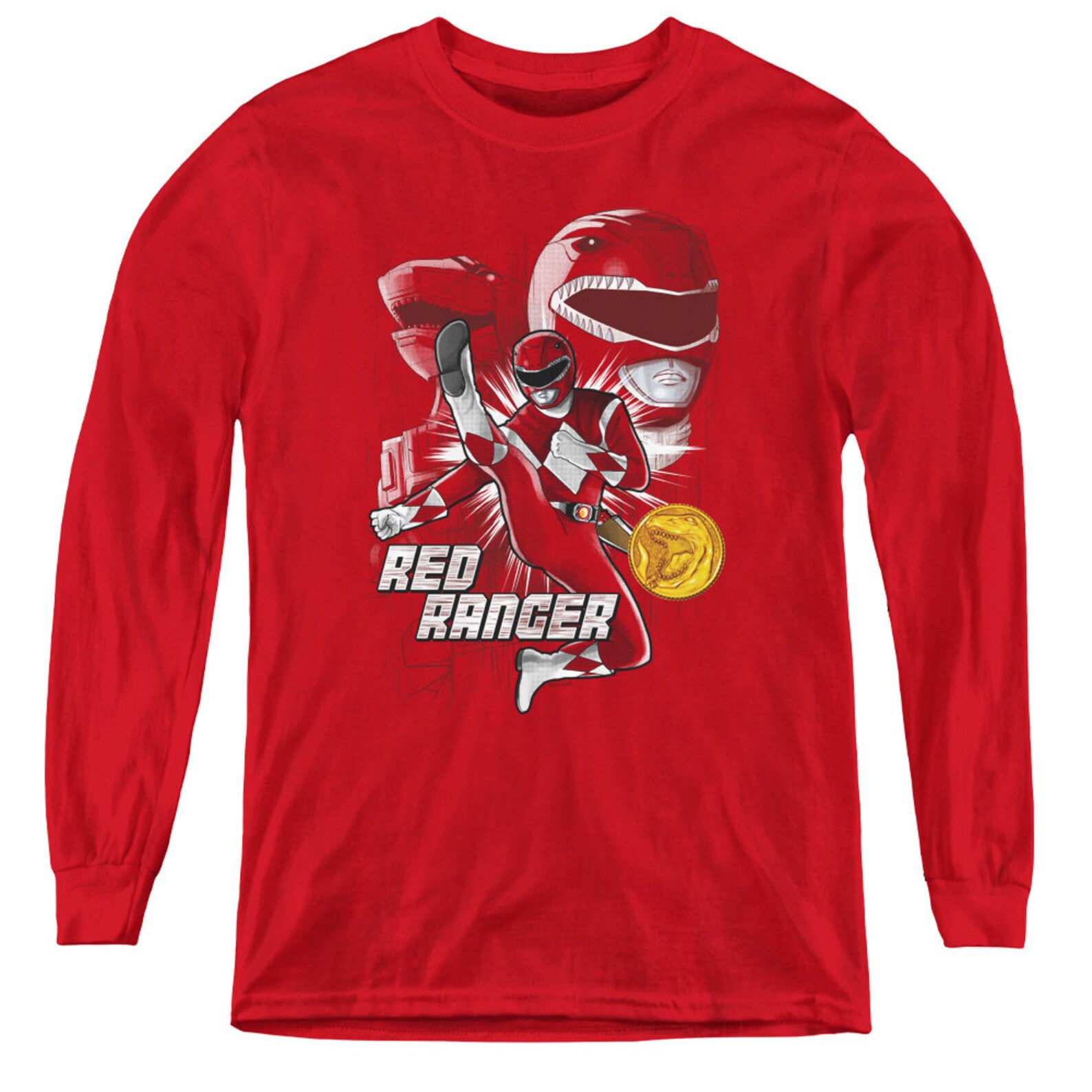 Power Rangers Red Ranger Kid's Red Shirts Etsy