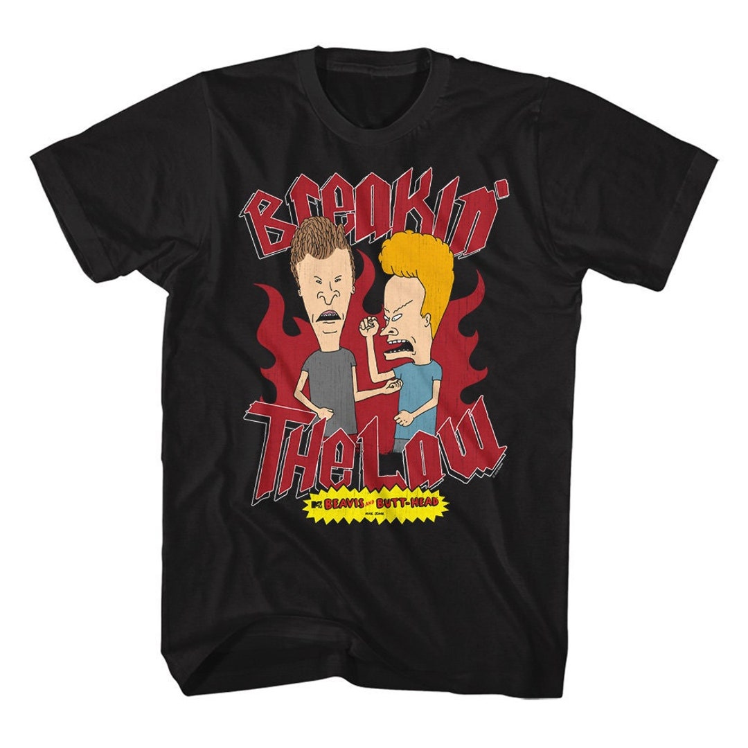 Beavis and Butt-head Breaking the Law Black Shirts - Etsy