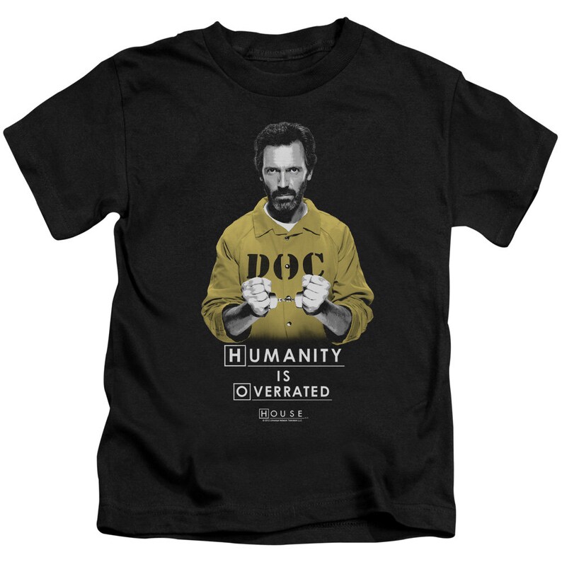 House Humanity Is Overrated Kid/'s Black Shirts