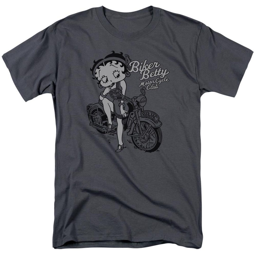 Betty Boop Motorcycle Club Charcoal Grey Shirts - Etsy