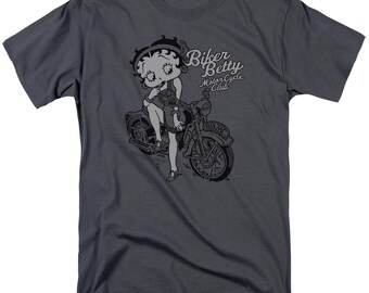Betty Boop Motorcycle Club Charcoal Grey Shirts - Etsy