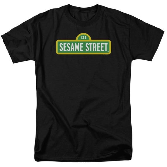 Sesame Street Black Shirt Officially Licensed Logo Tee Vintage
