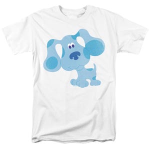 Blue&#39;s Clues Happy Blue Face White Shirts