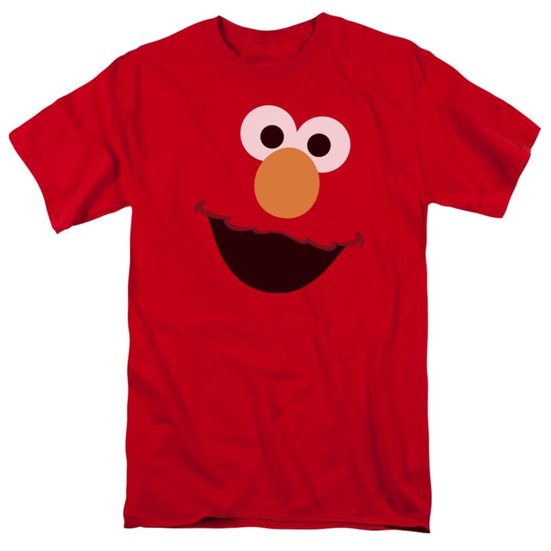 Sesame Street Elmo Face Red Shirts - Etsy