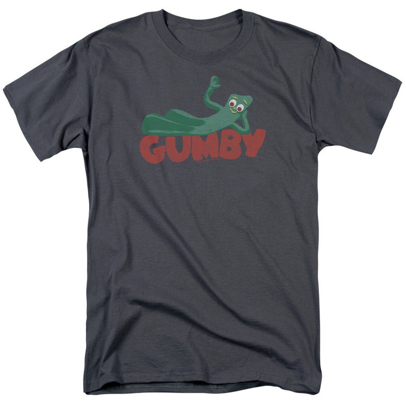 Gumby on Logo Adult Charcoal Shirts - Etsy