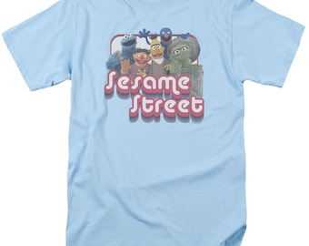 Sesame Street Shirt Elmo Big Bird Retro Groovy Tee Unisex Adult Kids Birthday Gift Graphic T-Shirt