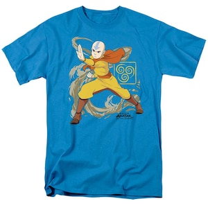 Avatar Aang Wind Black Turquoise Shirts