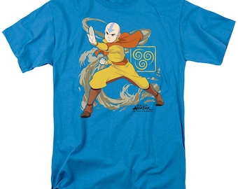 Avatar Aang Wind Black Turquoise Shirts