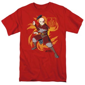 Avatar Zuko Flame Burst Red Shirts