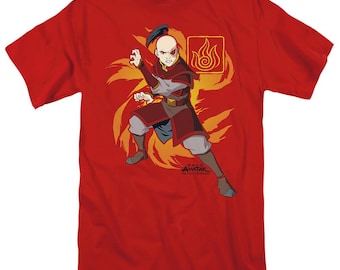 Avatar Zuko Flame Burst Red Shirts