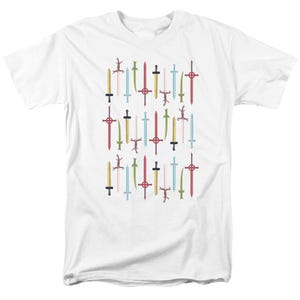 Adventure Time Swords White Shirts