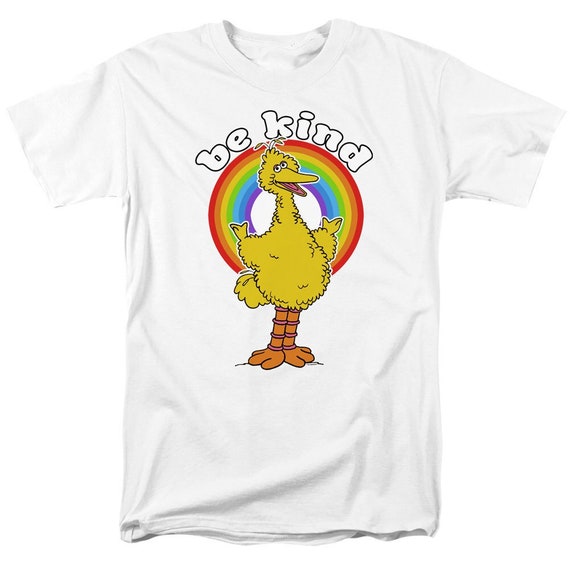 Sesame Street Be Kind Big Bird White Adult Shirt - Etsy
