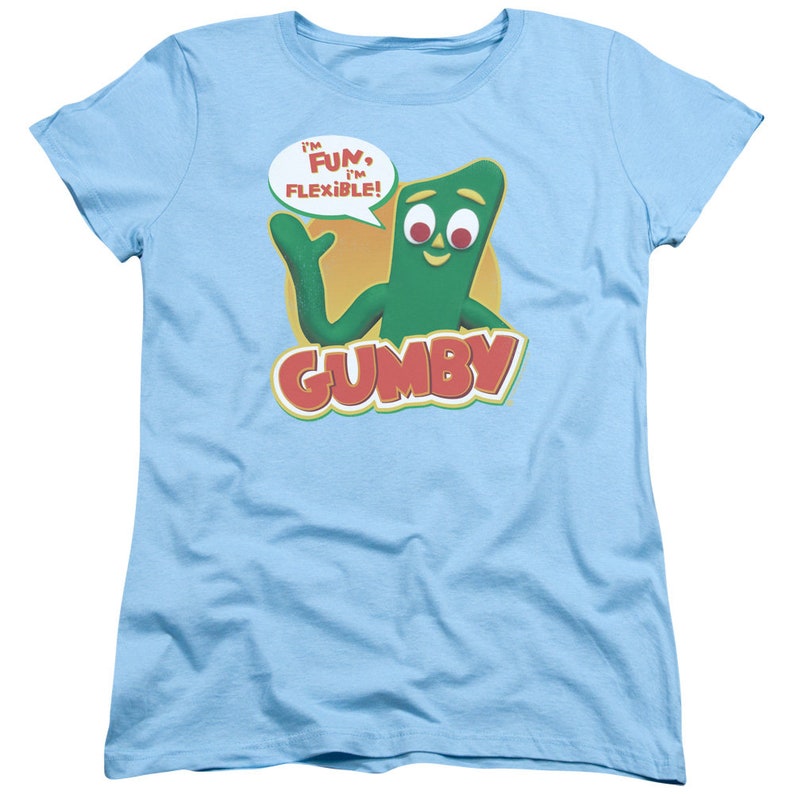 Gumby I'm Fun I'm Flexible Light Blue Shirts - Etsy