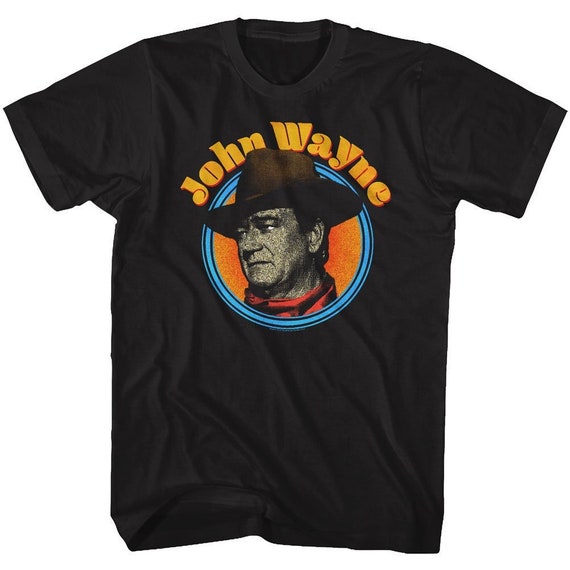 John Wayne Vintage Logo Black Shirts Etsy Ireland