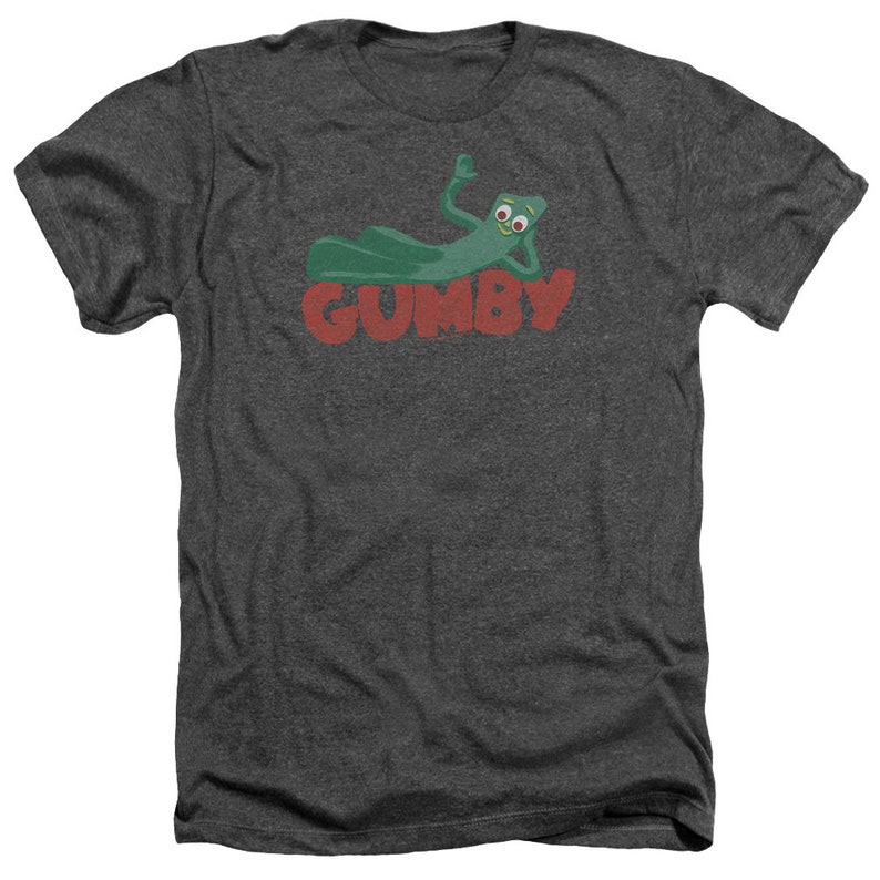 Gumby on Logo Adult Charcoal Shirts - Etsy